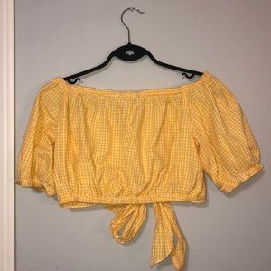 Zara Yellow Gingham Top